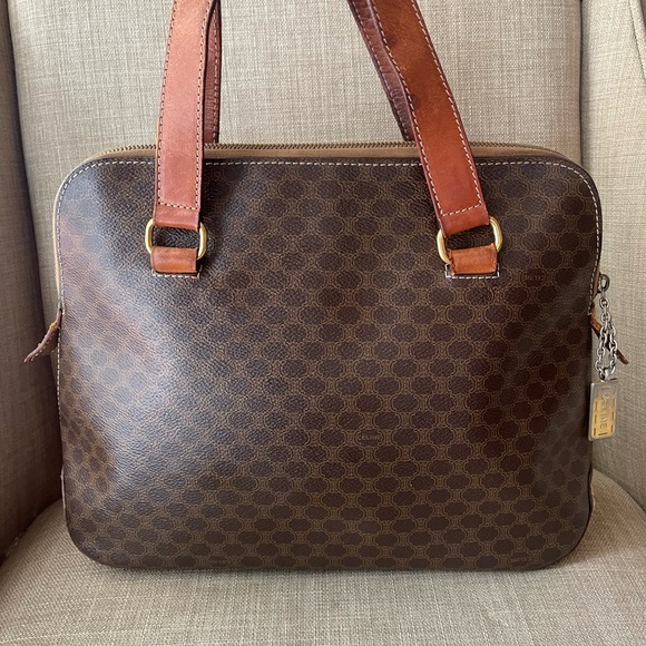 Authentic vintage CELINE large satchel bag M95 (X21) - Picture 2 of 16